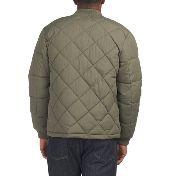 LANDS END Olive Diamond Quilted Jacket - Picture 2 of 2